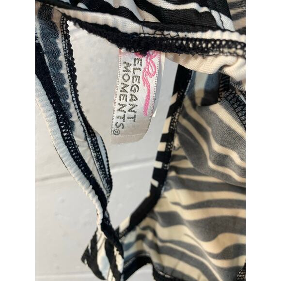 Men's Zebra Print Thong Underwear Pointed Structured Men's Lingerie One Size - Picture 11 of 11